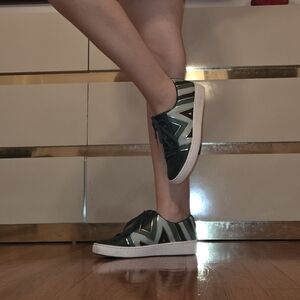 Michael Kors Keaton Lace-up Sneakers. Shades Of Green. Size 7